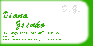 diana zsinko business card